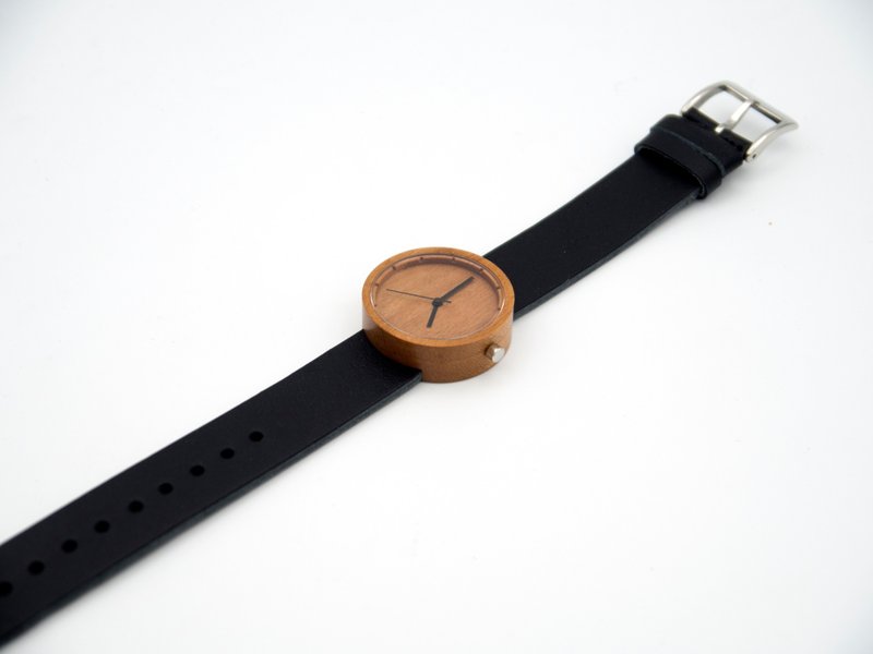 Nakari Watch Cherry Black Girl size - 女錶 - 木頭 黑色