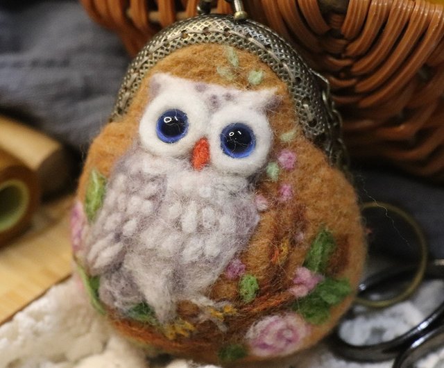 【羊毛フェルト】モリフクロウ☆2/3 サイズ☆ 羊毛フェルト】モリフクロウ☆2/3 サイズ☆ 【公式通販】