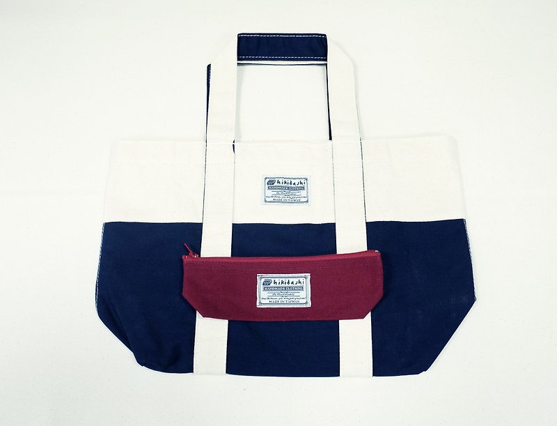 Goody Bag-Drawer Lucky Bag/Handbag Combination - กระเป๋าถือ - ผ้าฝ้าย/ผ้าลินิน สีน้ำเงิน