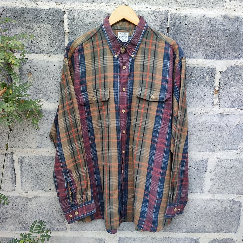 Vintage Brooks Brothers Sport Shirt Plaid Button Down Brown Flannel ...