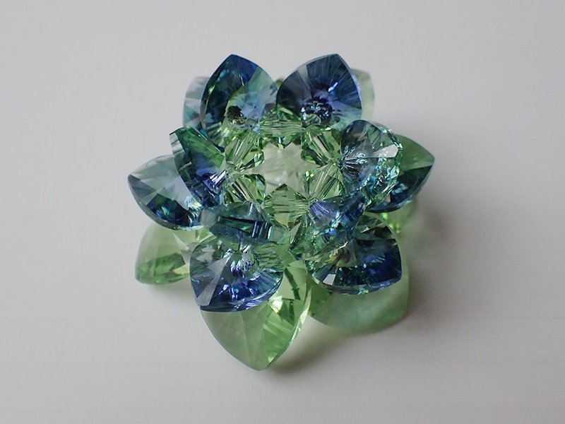 蓮花 擺件 SWAROVSKI ELEMENTS(施華洛世奇元素) - 擺飾/家飾品 - 玻璃 綠色