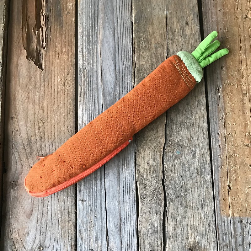 Carrot/cutlery bag - กล่องเก็บของ - ผ้าฝ้าย/ผ้าลินิน สีส้ม