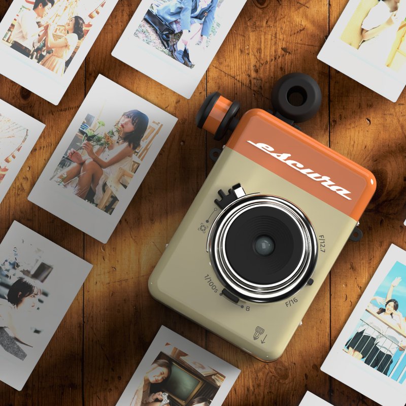 全手動 拍立得 相機 - 相機/拍立得/底片相機 - 塑膠 橘色