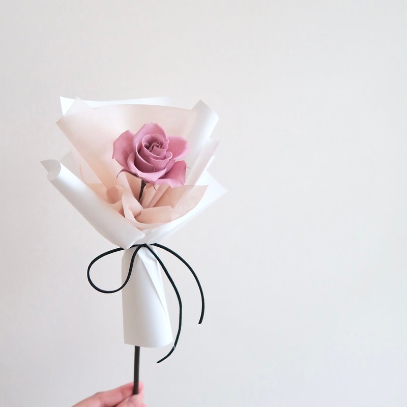 Single everlasting rose bouquet - ช่อดอกไม้แห้ง - พืช/ดอกไม้ 