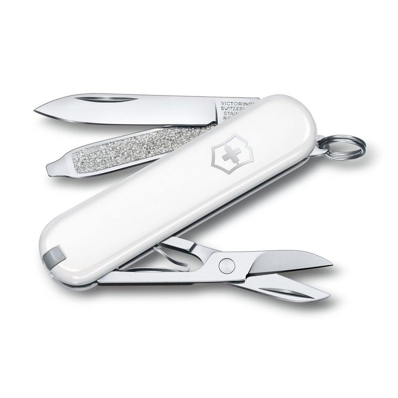 VICTORINOX Swiss Victorinox Swiss Knife 7-use 58mm Falling Snow White 0.6223.7G - ชุดเดินป่า - สแตนเลส ขาว