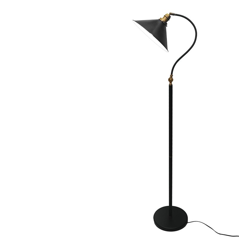 [Retro Industry] Floor lamp, standing lamp, reading lamp, loft MIT Taiwan lighting - Lighting - Other Metals Black