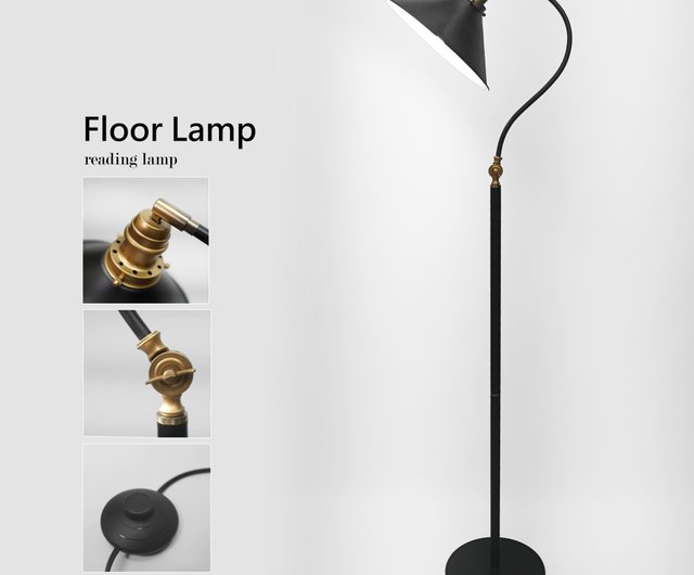 Retro Industry Floor Lamp Standing Reading Loft Mit Taiwan Lighting Mr Casa I Floor Lamp Standing Reading, Industrial Steampunk Floor Lamps