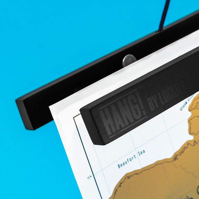 【アウトレット展示品】イギリス Luckies 私.旅.次なる目的地 - マグネットハンガー - 地図 - 木製 ブラック