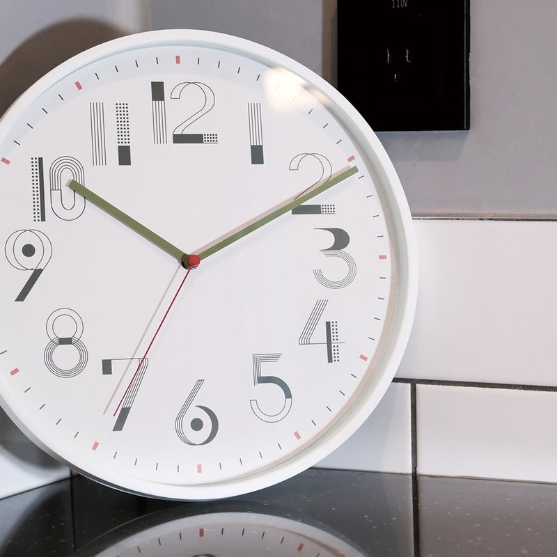 I love it! I love it! Simple green and green clock wall clock Xiaobian can't help but place an order - นาฬิกา - พลาสติก ขาว