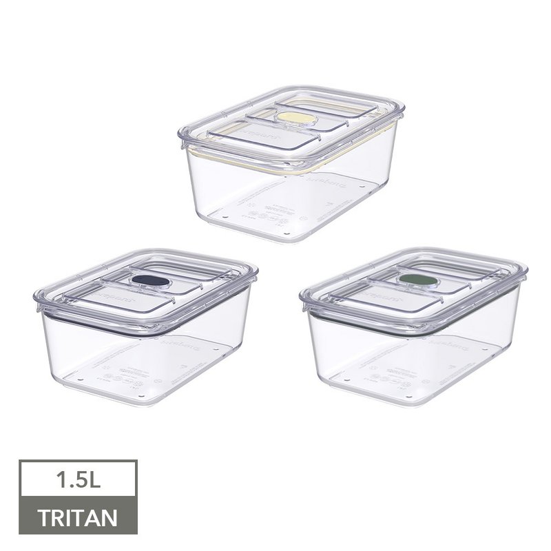 Latchlok Click Series TRITAN Crisper Box (No. 4) 1.5L-Three colors in total - กล่องข้าว - พลาสติก สีใส