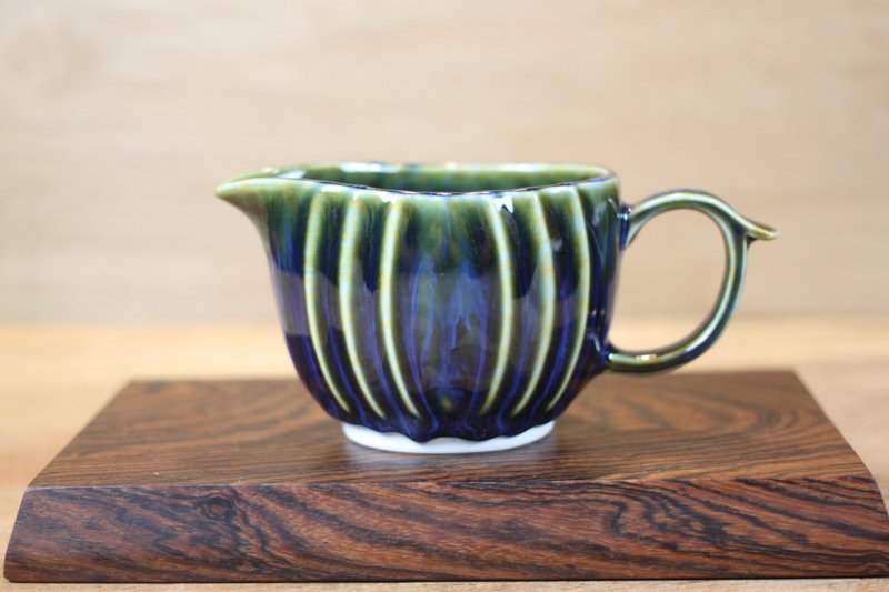 【送禮好物】耀洋 天目釉 曲紋茶海 鶯歌陶藝名家葉敏祥作品 - 茶壺/茶杯/茶具 - 瓷 