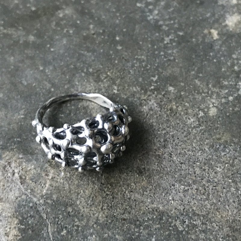 Rugged series_eye-shaped Silver ring - General Rings - Sterling Silver 