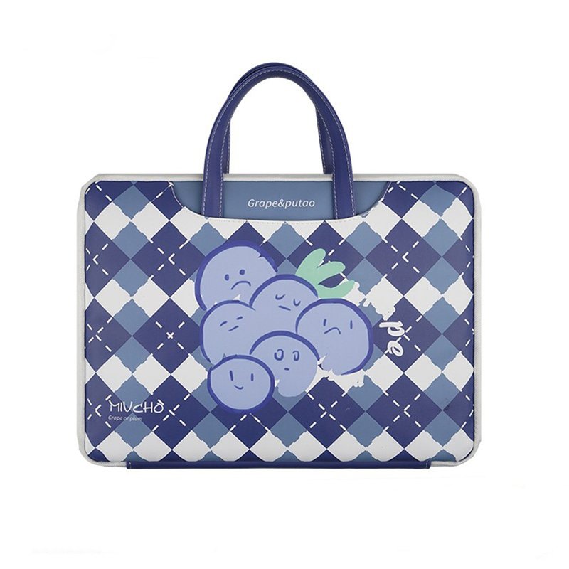 Grape Elf Illustrator Portable Laptop Bag Computer Bag Commuter Bag Computer Protection - กระเป๋าแล็ปท็อป - หนังเทียม 