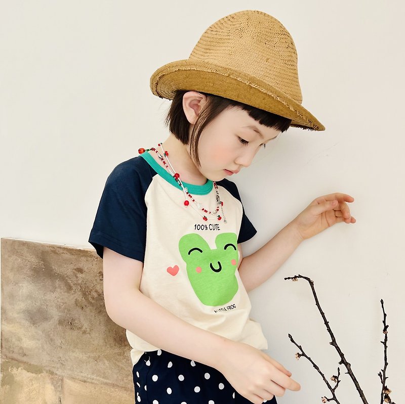 Little frog pure cotton sports T-shirt/T-shirt tops children's clothing - เสื้อยืด - ผ้าฝ้าย/ผ้าลินิน หลากหลายสี