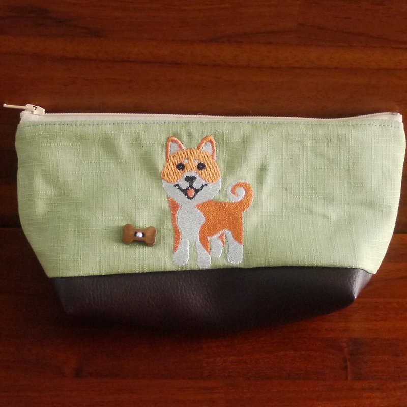 Shiba's custom embroidered pencil pouch storage bag 10 colors free embroidery name in English please note - Pencil Cases - Thread 