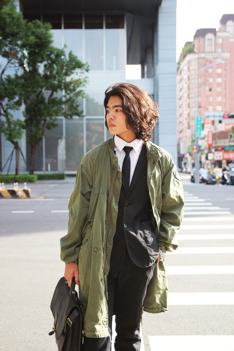 Tsubasa.Y│Vintage US ARMY M65/M51 Fishtail US Army Public Hair Jacket - เสื้อโค้ทผู้ชาย - ผ้าฝ้าย/ผ้าลินิน สีเขียว