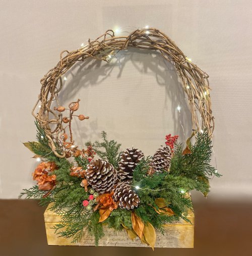 プリザーブド杉 クリスマスリース プリザーブドフラワー クリスマス