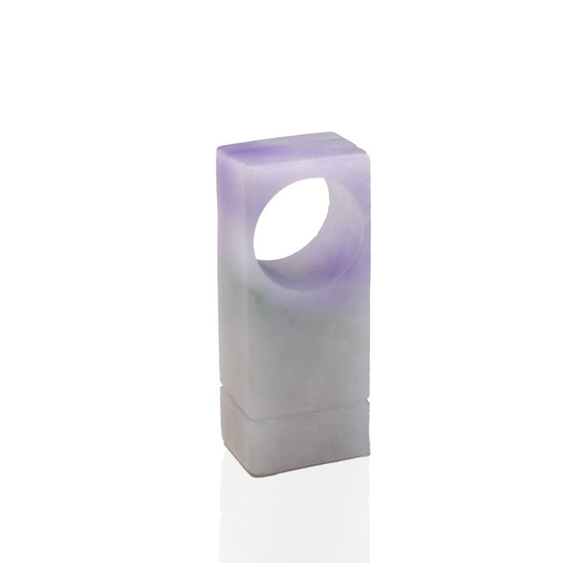 Violet Jade Stamp| Natural Burmese Jade A Grade Jade | Gifts - Stamps & Stamp Pads - Jade Transparent