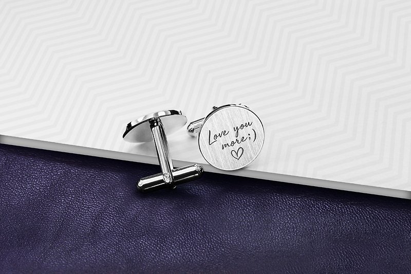 Personalized Cufflinks 925 silver - Wedding Cufflinks - Custom Cufflinks - กระดุมข้อมือ - เงินแท้ สีเงิน
