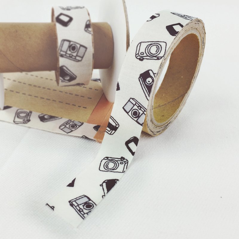 Cloth tape - travel season retro [travel camera] - Washi Tape - Cotton & Hemp White