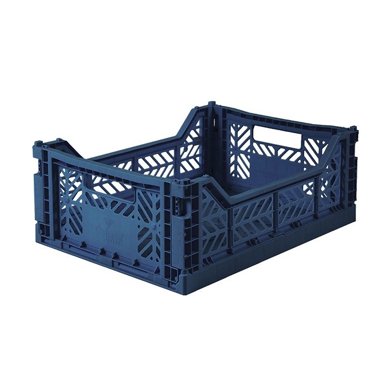 Turkey Aykasa Folding Storage Basket (M)-Navy Blue - กล่องเก็บของ - พลาสติก 