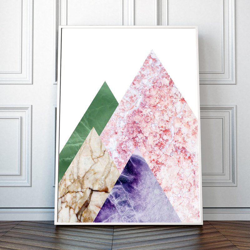 Peak Mountain Peak Art Print for Living Room Wall Art - 壁貼/牆壁裝飾 - 紙 