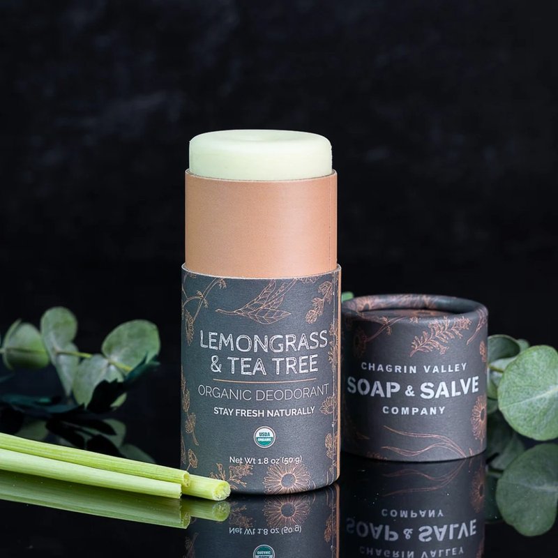 Deodorant: Coconut Stick Lemongrass Tea Tree - น้ำหอม - พืช/ดอกไม้ สีเหลือง