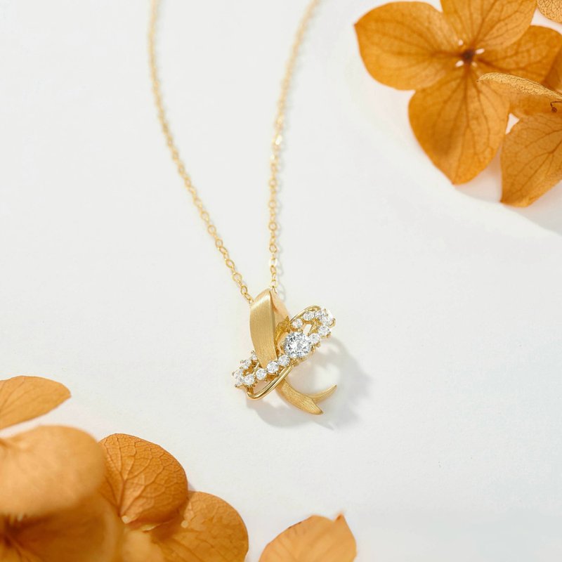 18k gold necklace for good luck, lucky necklace, koi, New Year gift, birthday gift, gift - สร้อยคอ - วัสดุอื่นๆ สีเหลือง