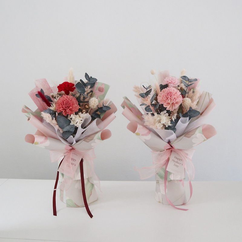 Mother's Day bouquet/sweet printed eternal carnations in various colors to give mom exclusive sweet pampering - Dried Flowers & Bouquets - Plants & Flowers 