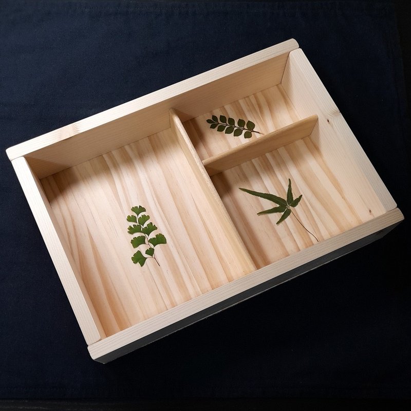 實木收納盒/收納盤/手工製作(分隔方式可客製-至多4格) - 居家收納/收納盒/儲物盒 - 木頭 