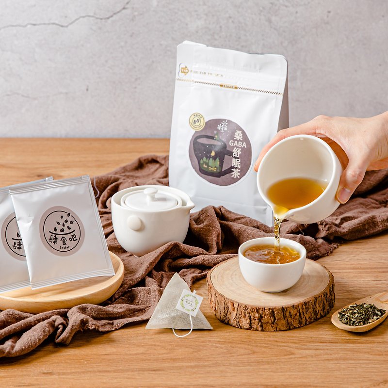 [Food] Mulberry GABA Sleeping Tea Triangular Tea Bags (10 pieces) - ชา - พลาสติก สีกากี