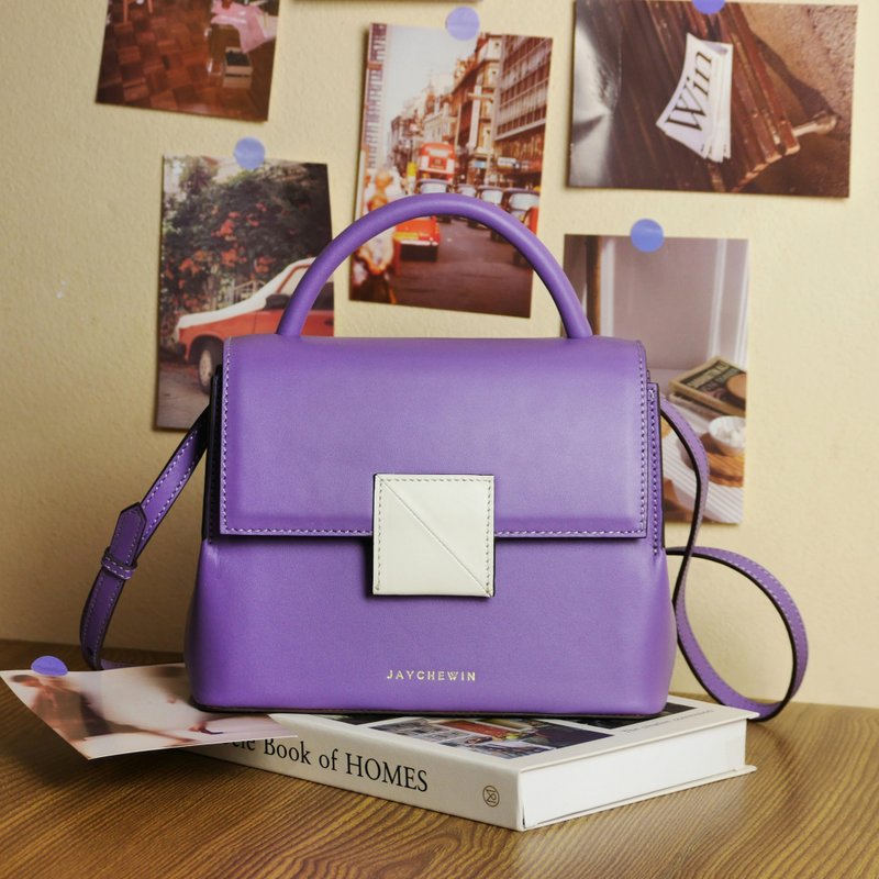 Cable Flap Bag in Lavender - Handbags & Totes - Genuine Leather Purple