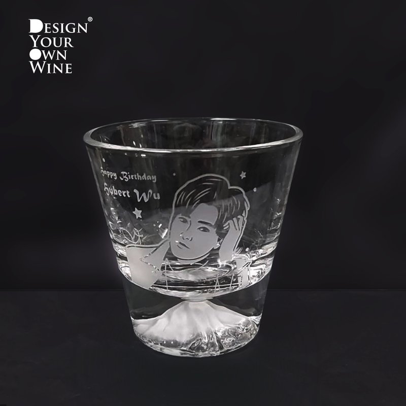 Boyfriend’s birthday gift | [Mount Fuji] whiskey glass - ภาพวาดบุคคล - แก้ว 