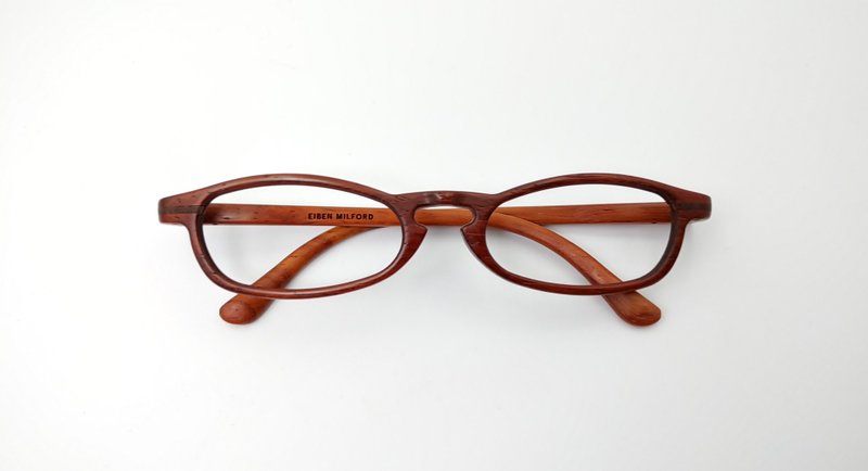 Exquisite handmade wooden glasses log glasses handmade in Taiwan / free cypress mobile phone tablet holder - กรอบแว่นตา - ไม้ สีกากี