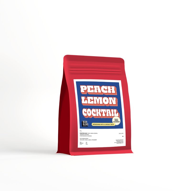 GRAPH |เมล็ดกาแฟ SIGNATURE BLEND -COCKTAIL PARTY SET -PEACH LEMON COCKTAIL 1000g - 咖啡/咖啡豆 - 其他材質 紅色