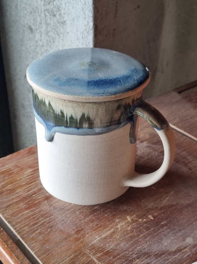 【一冬人】馬爾地夫 - 漸層釉色 海洋風 陶器 陶杯 酒杯 咖啡杯 - 其他杯子 - 陶 藍色