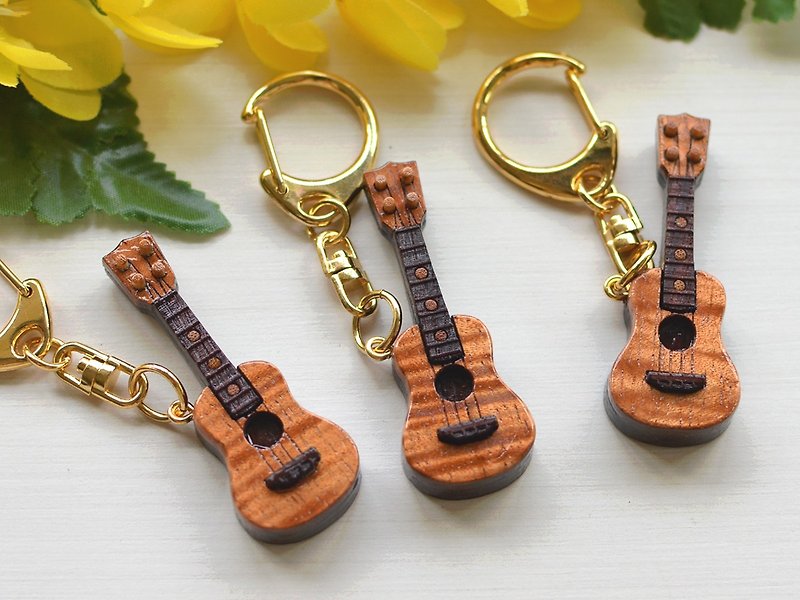 Hawaiian KOA Ukulele key ring - 鑰匙圈/鑰匙包 - 木頭 