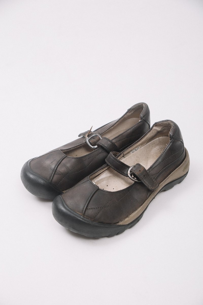Vintage Keen.Mary Jane.古著【初戀販賣所】娃娃鞋/瑪莉珍 - 娃娃鞋/平底鞋 - 人造皮革 