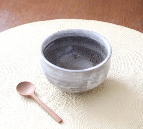 刷毛目（はけめ）グレー二層花器 （On Sale / グレーの御影土