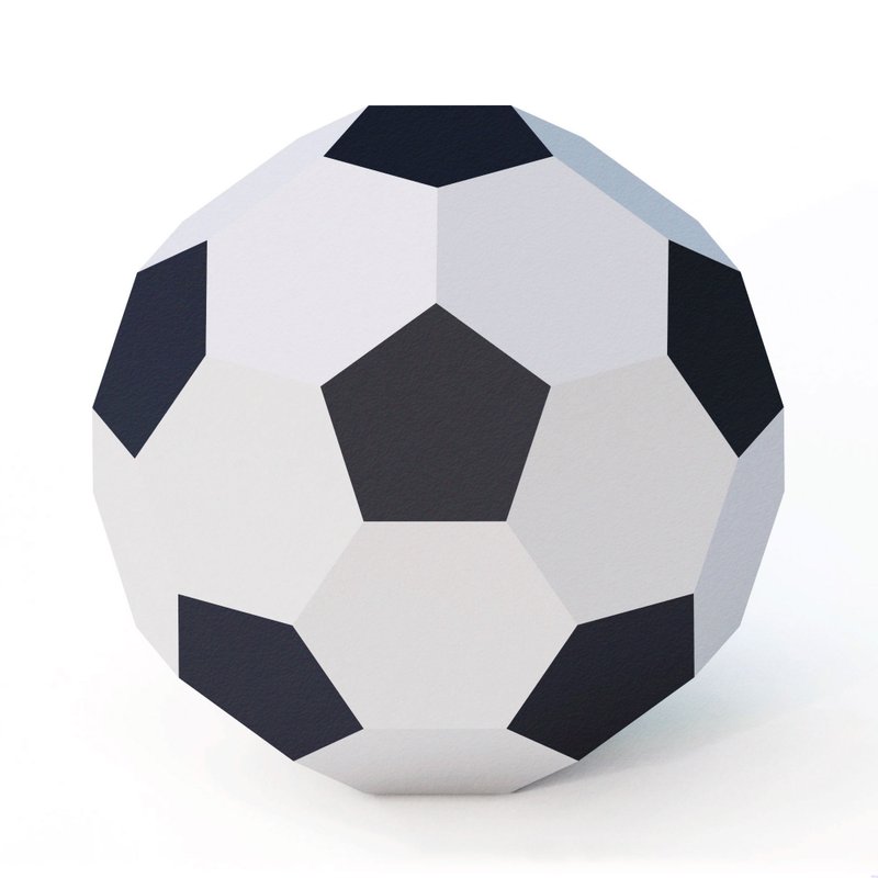 DIY Paper Soccer Ball 3D Papercraft Printable PDF - 手工藝教學/工具書 - 其他材質 