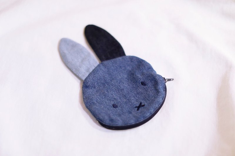【Pinkoi Exclusive】Miffy Denim Loose Paper Bag - Coin Purses - Cotton & Hemp Blue