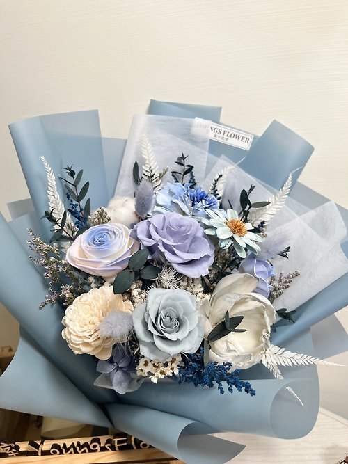Morandi fairy blue green bouquet - Shop mysteriousforest Dried Flowers &  Bouquets - Pinkoi