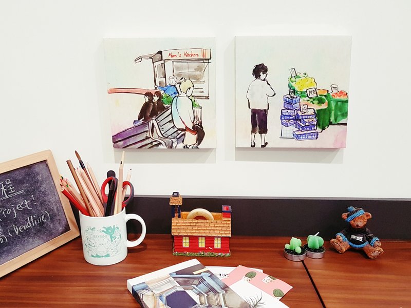 無框畫(20*20cm) |街道一隅 畢業 禮物 畢業季 - 海報/掛畫/掛布 - 其他材質 多色