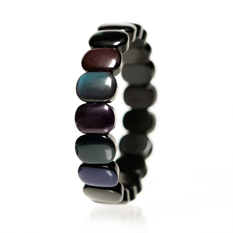 Rainbow Obsidian 10x14mm Bracelet - Bracelets - Semi-Precious Stones Multicolor