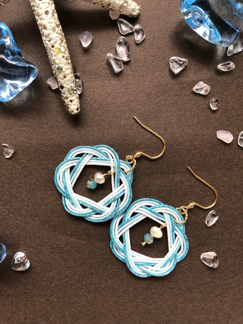 Sea Ring Earrings - Earrings & Clip-ons - Paper Blue