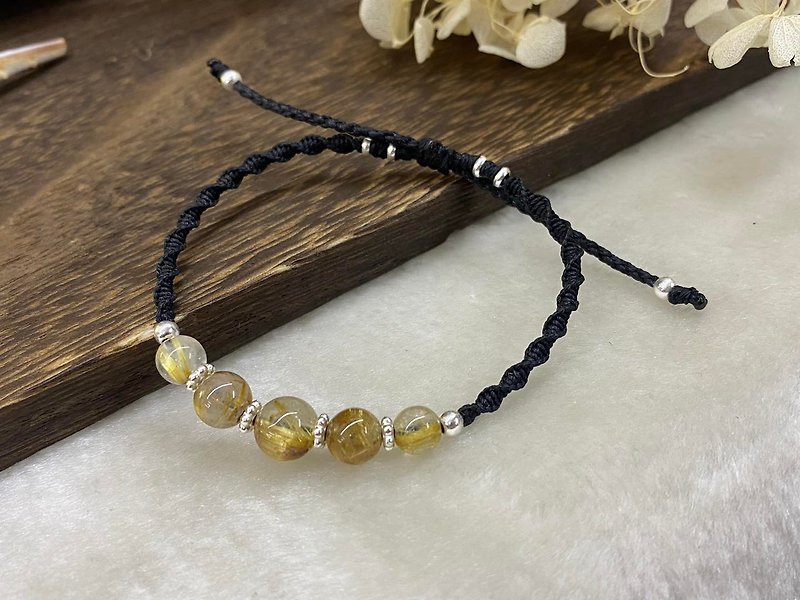 Lucky Golden Crystal Kumihimo Bracelet is the best wealth bracelet that has both wealth and wealth. - Bracelets - Crystal 
