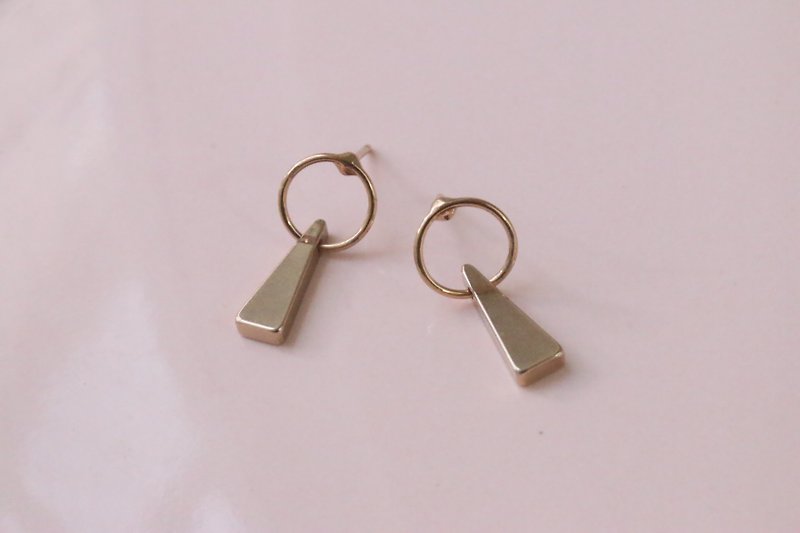 Brass earrings 1087 down - Earrings & Clip-ons - Other Metals Gold