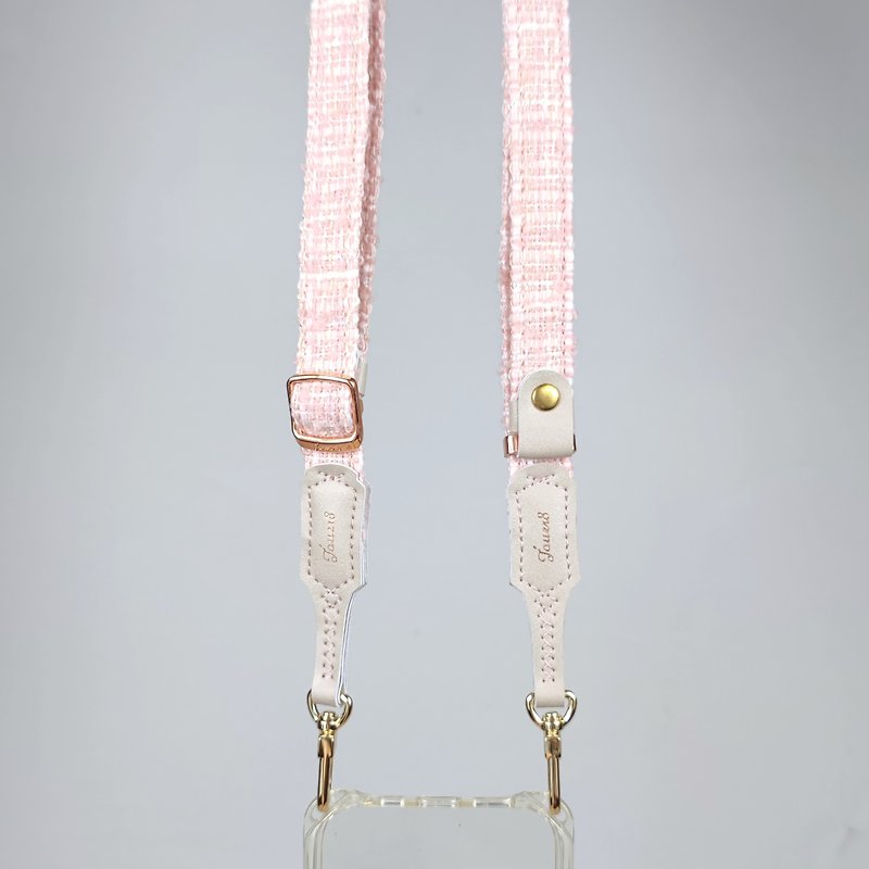 Double buckle strap-comfortable 1.8cm-Bell-Xiaoxiangfeng-Sweet Mao - เชือก/สายคล้อง - วัสดุอื่นๆ สึชมพู