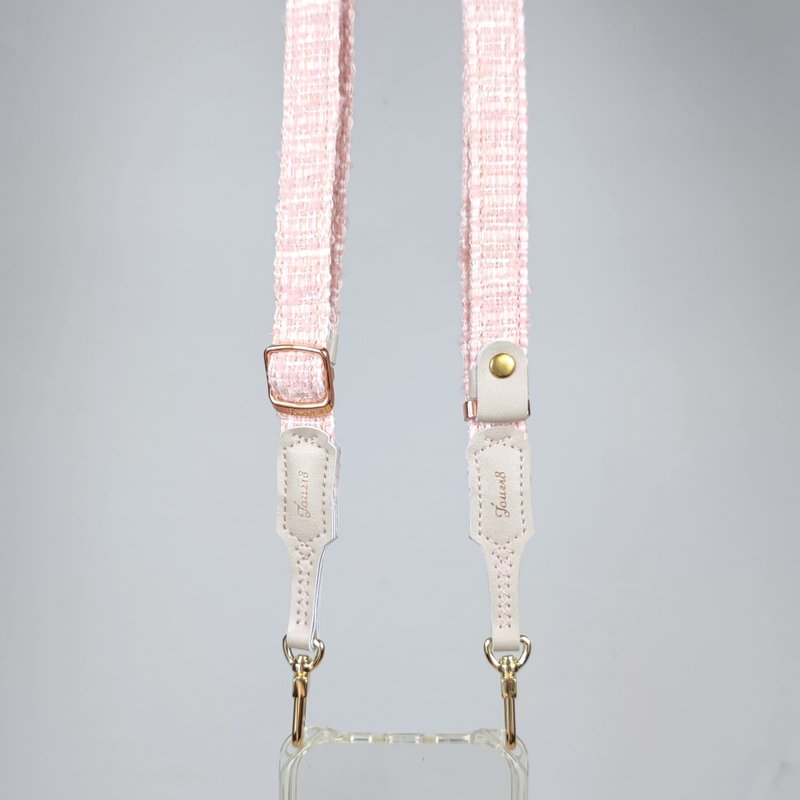 Double buckle strap-comfortable 1.8cm-Bell-Xiaoxiangfeng-Sweet Mao - เชือก/สายคล้อง - วัสดุอื่นๆ สึชมพู