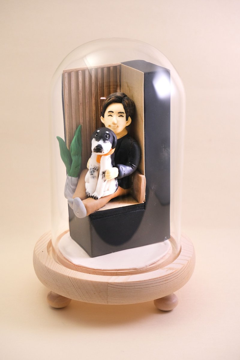 Valentine's Day gift, with LED light effect can be customized name. Provide photo customized idol shape - ของวางตกแต่ง - ดินเหนียว 